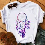 Feather Watercolor Print Women T-Shirt