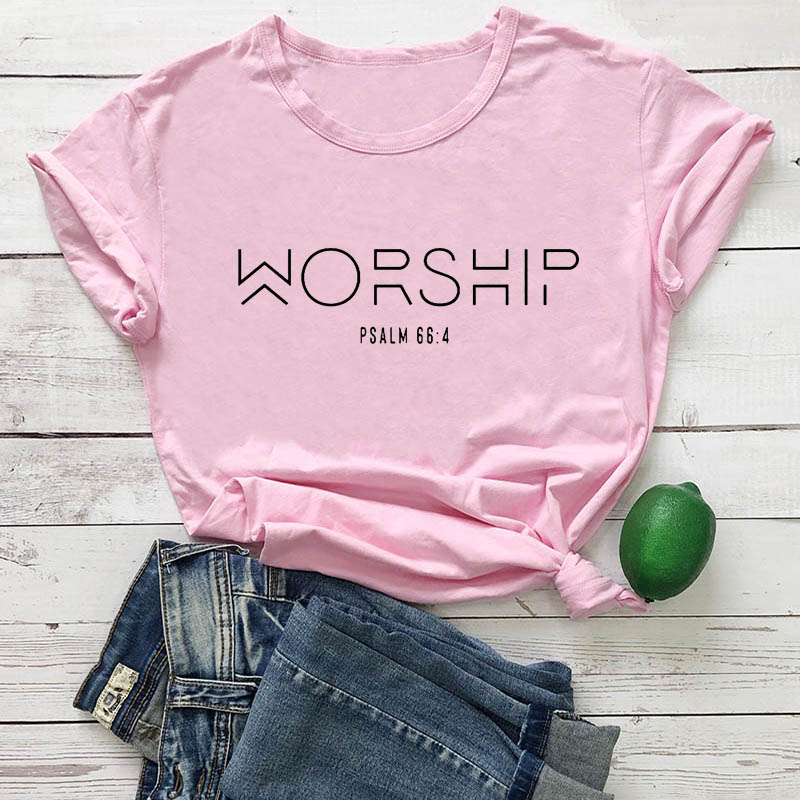 Worship Casual Cotton Christian Shirt For Women